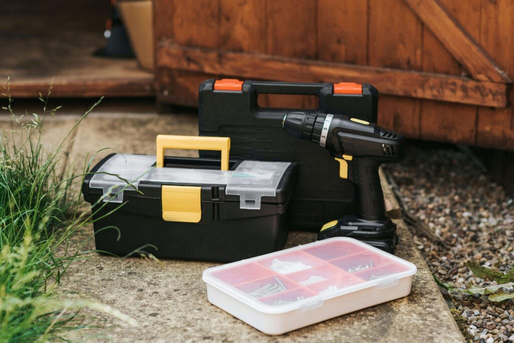 Organized toolbox with essential home maintenance tools